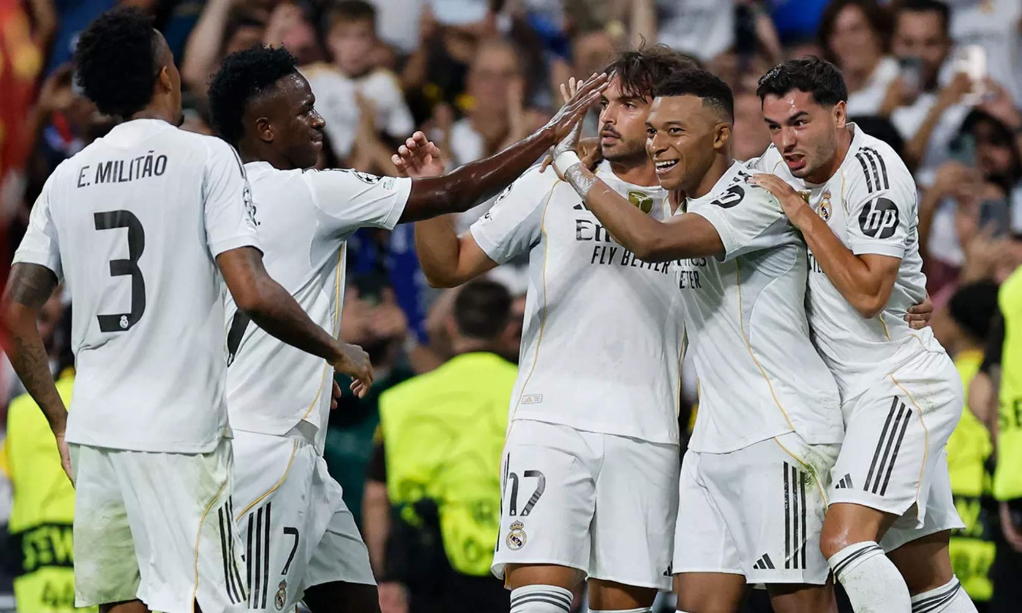 El Real Madrid empezó con buen pie en Champions, al derrotar al Marsella, y consiguió un nuevo récord en la historia del torneo.