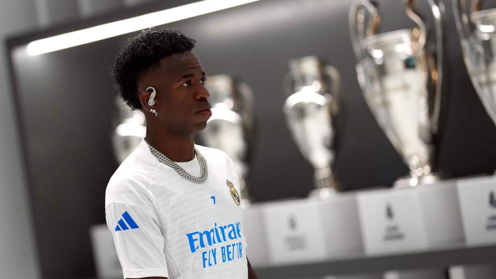 Vinicius en su llegada al Bernabéu Vinicius en su llegada al Bernabéu