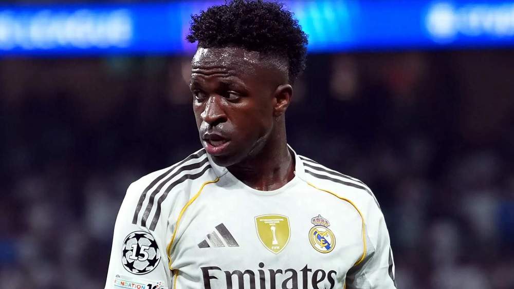 Vinícius Júnior jugando un partido con el Real Madrid.