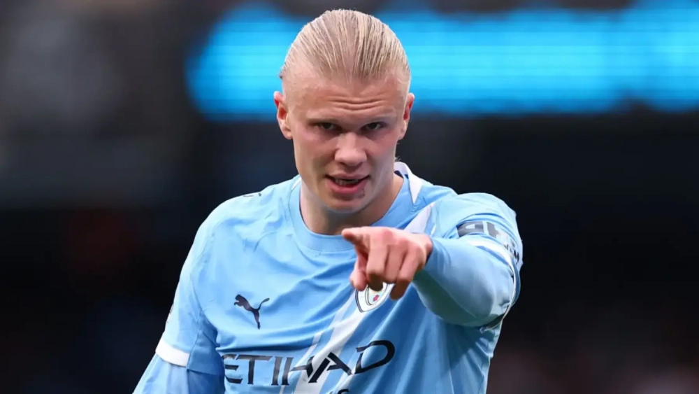 Haaland esta temporada con el Manchester City