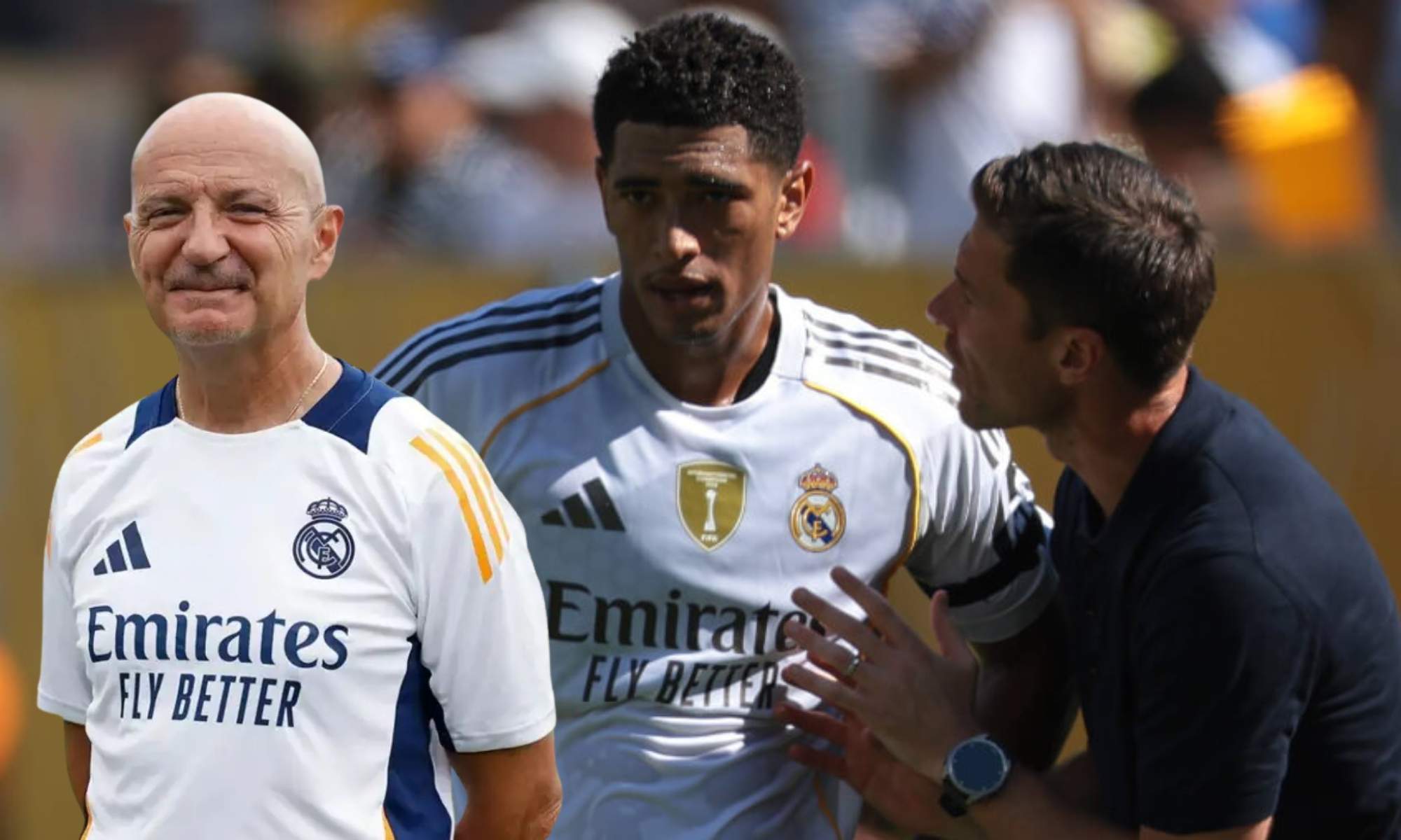 Pintus y Bellingham junto a Xabi Alonso Pintus y Bellingham junto a Xabi Alonso