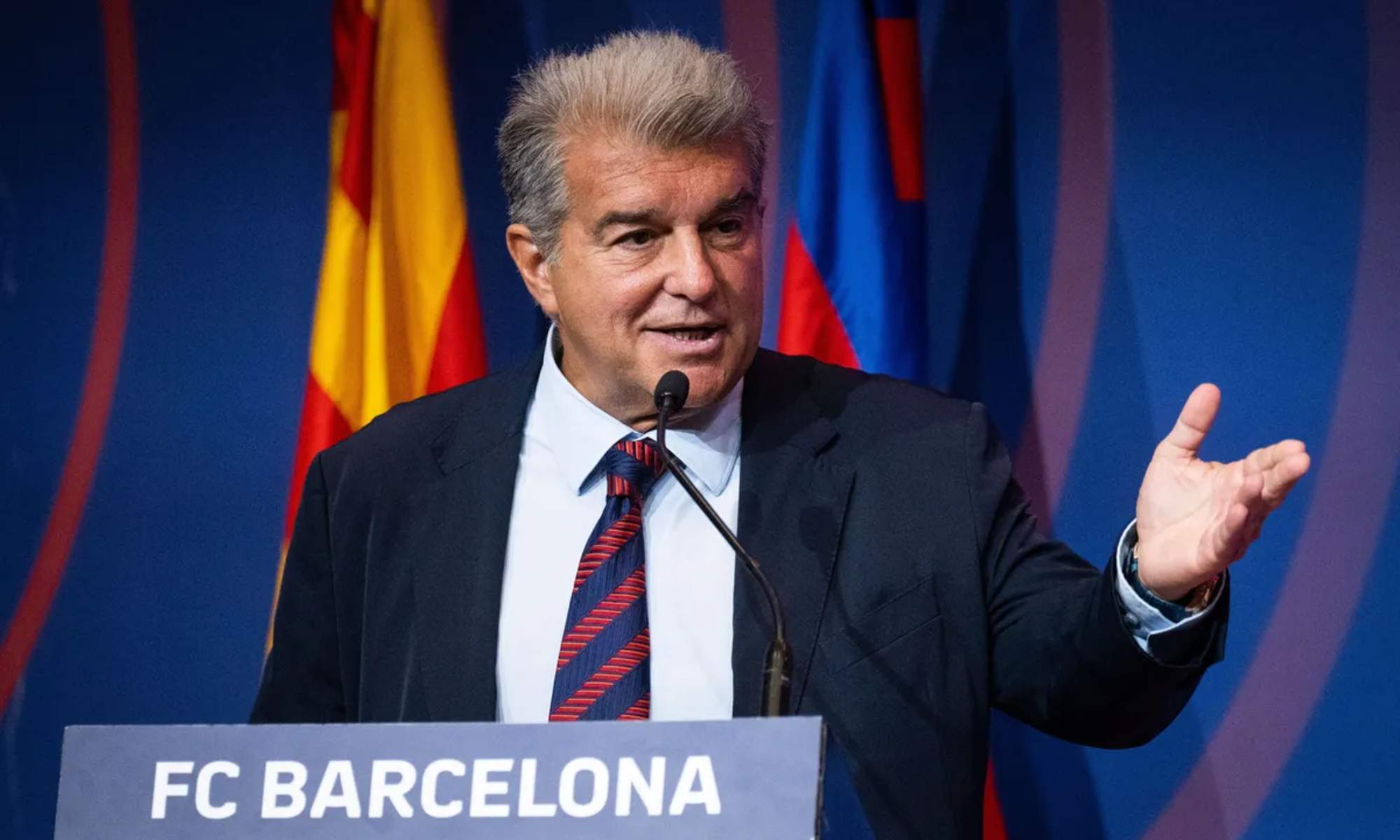 Joan Laporta, presidente del Barça, durante un acto institucional del club. Joan Laporta, presidente del Barça, durante un acto institucional del club.
