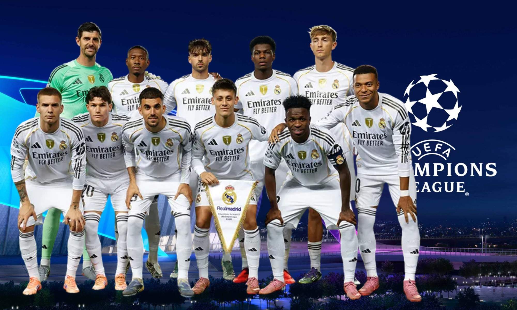 Once del Real Madrid frente Kairat y Champions League