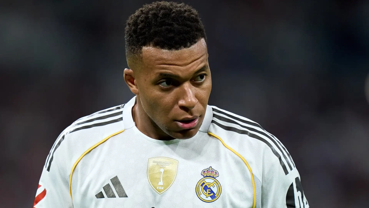 Kylian Mbappé durante un partido del Real Madrid. Kylian Mbappé durante un partido del Real Madrid.