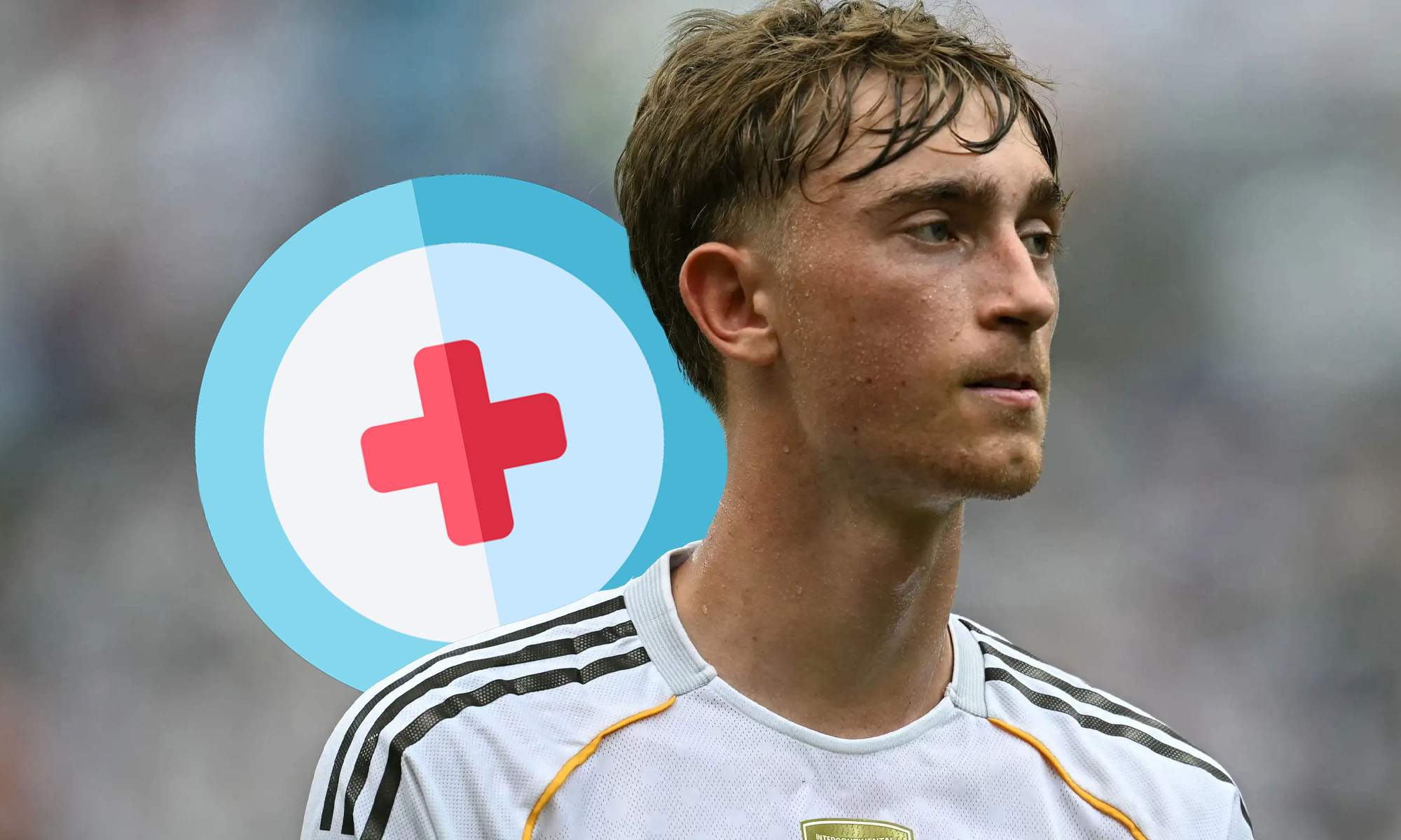 Huijsen con icono de lesion Huijsen con icono de lesion