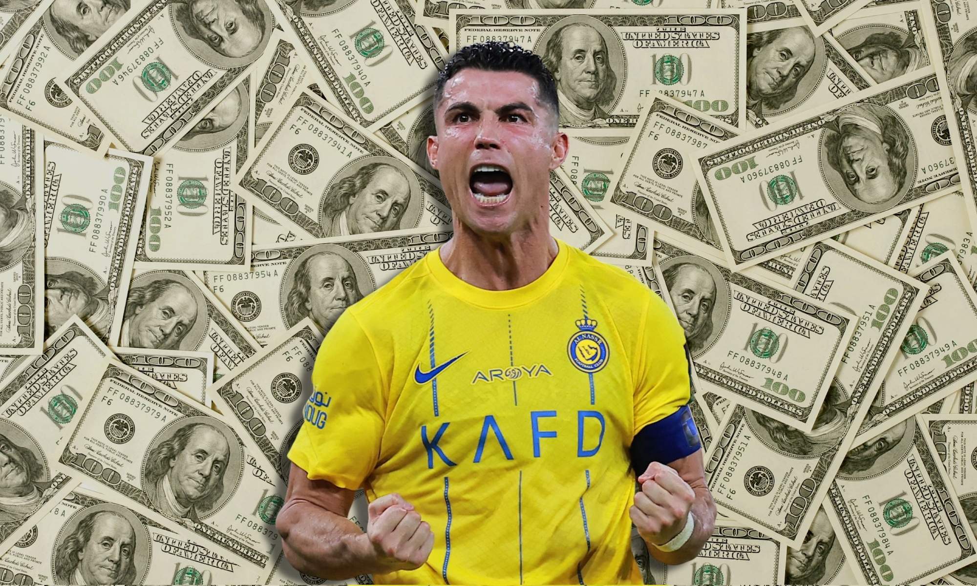 Ronaldo con fondo de dólares