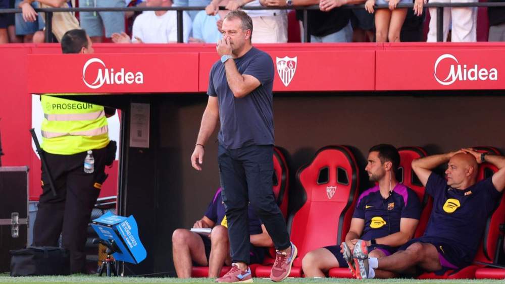 hansi flick banquillo sevilla hansi flick banquillo sevilla