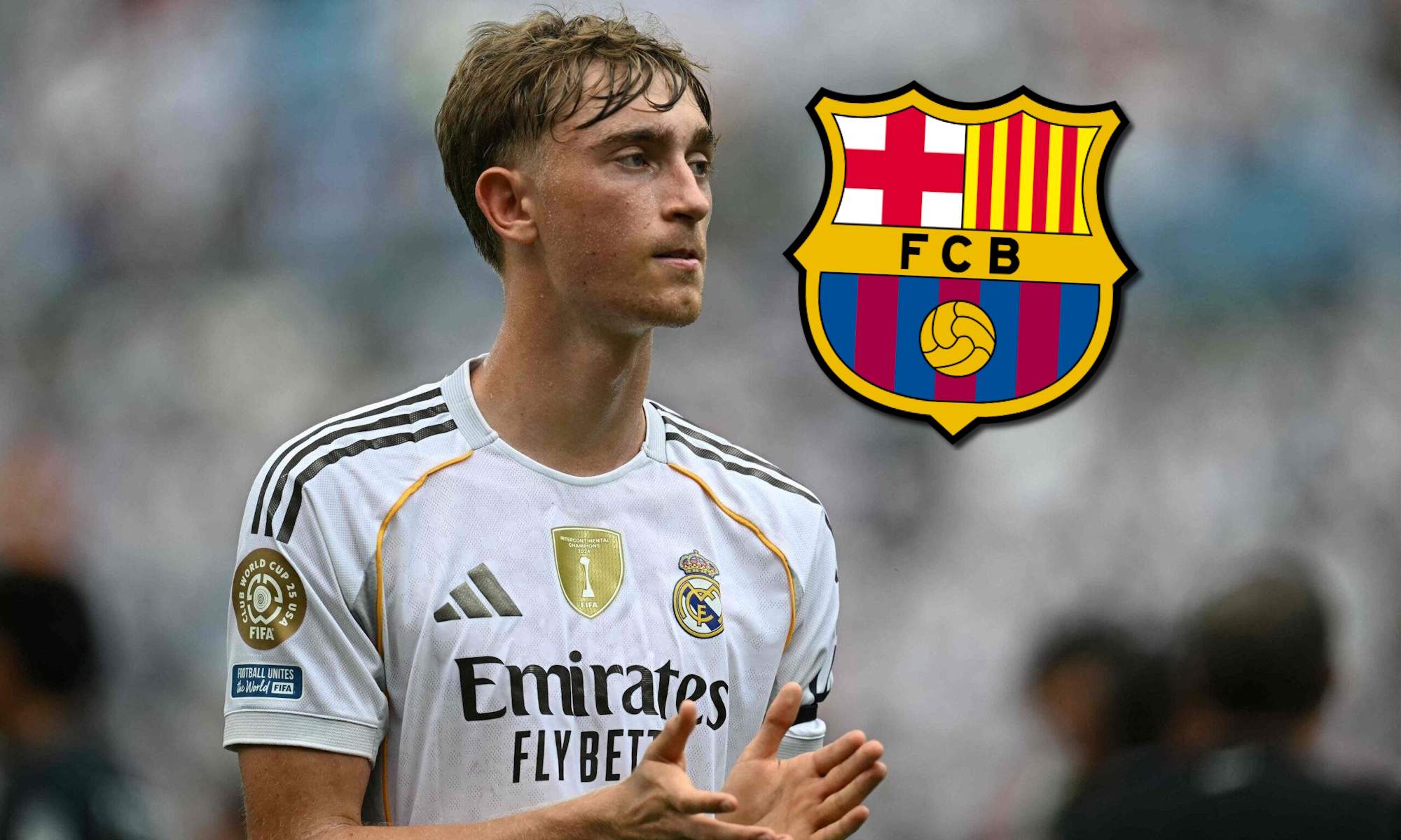 Huijsen y escudo del Barça Huijsen y escudo del Barça