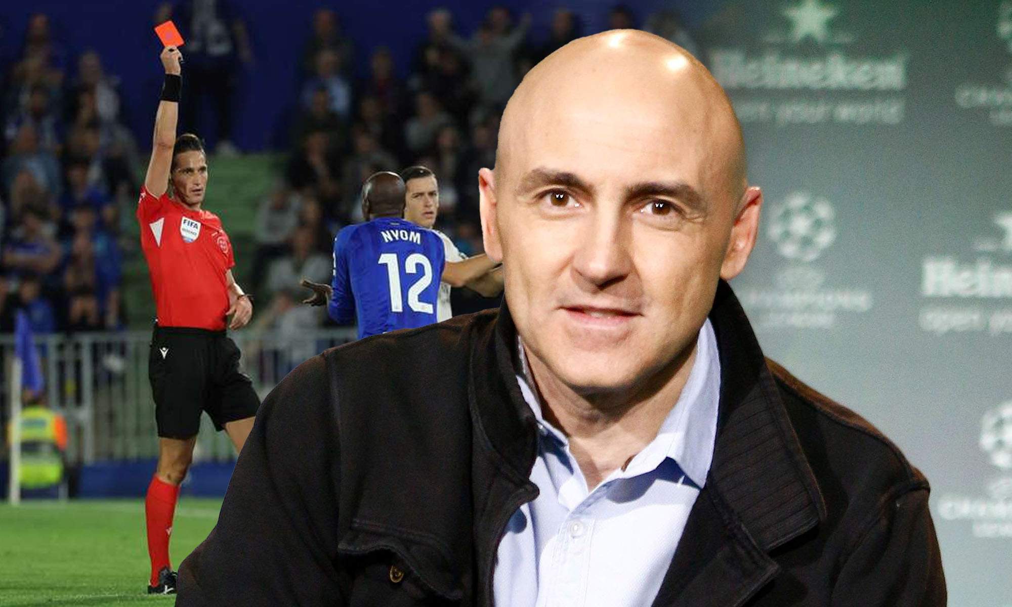 Maldini con roja a Nyom Maldini con roja a Nyom