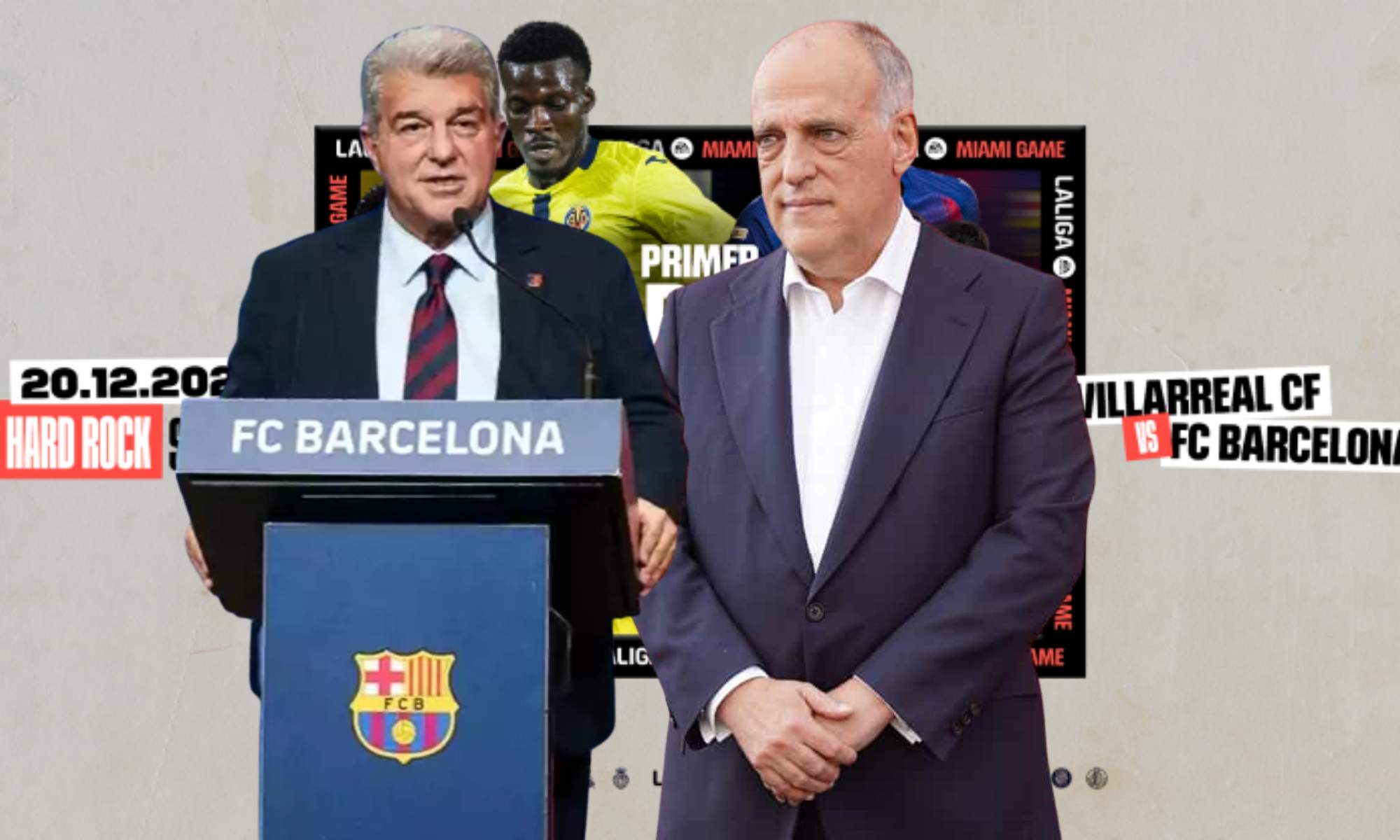 Laporta y Tebas sobre el partido de Miami
