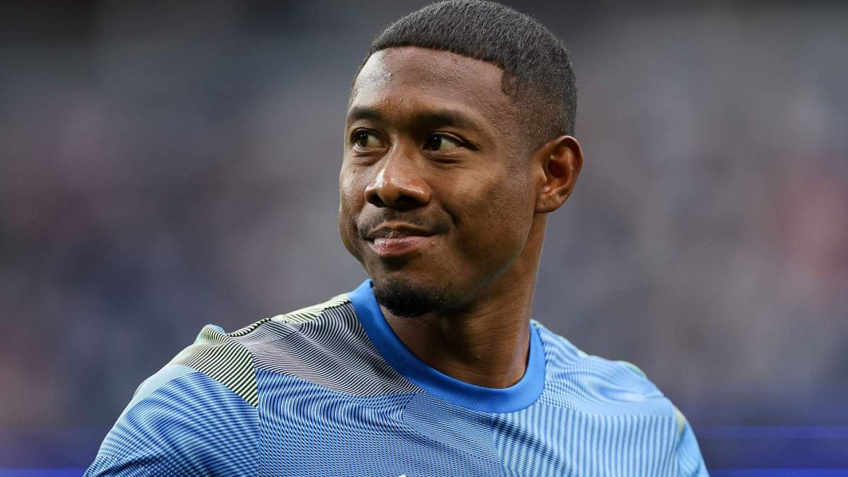 David Alaba durante un calentamiento con el Real Madrid. David Alaba durante un calentamiento con el Real Madrid.