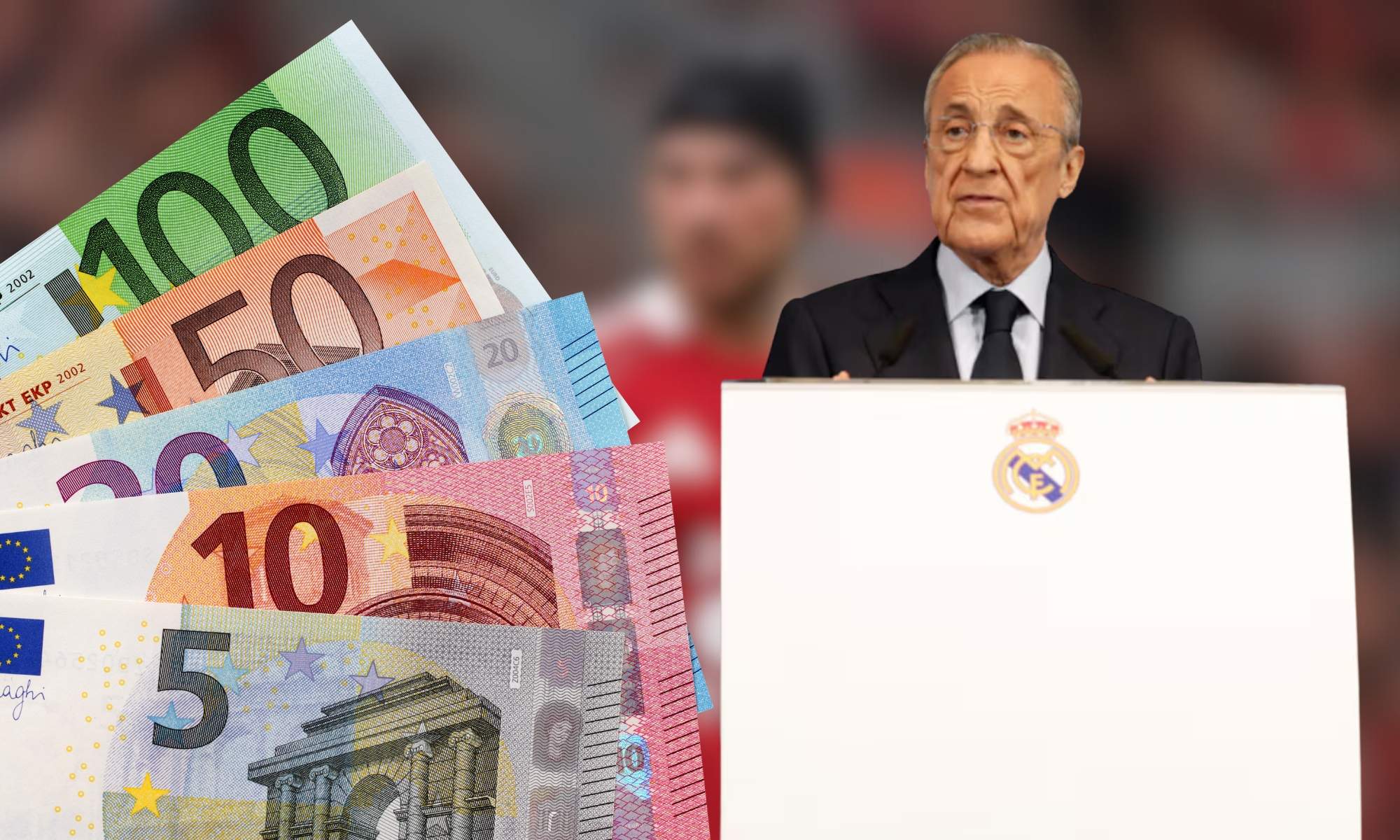 Florentino Pérez y Dinero sobre Mac Allister Florentino Pérez y Dinero sobre Mac Allister