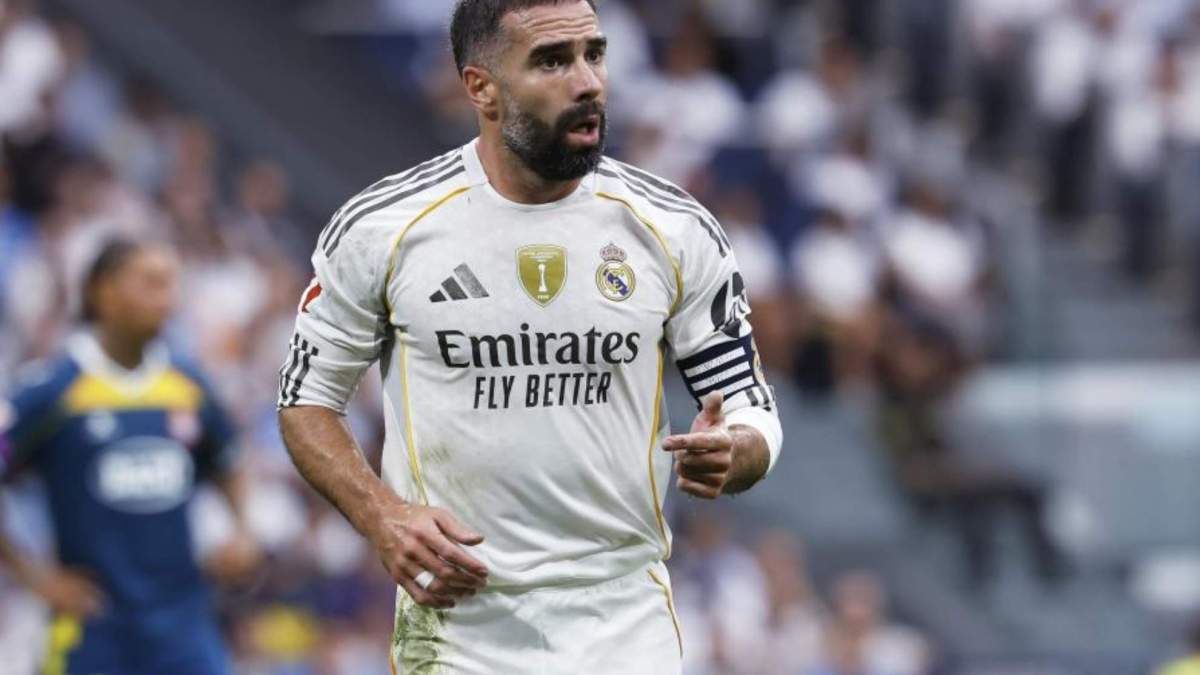 Dani Carvajal con el Real Madrid