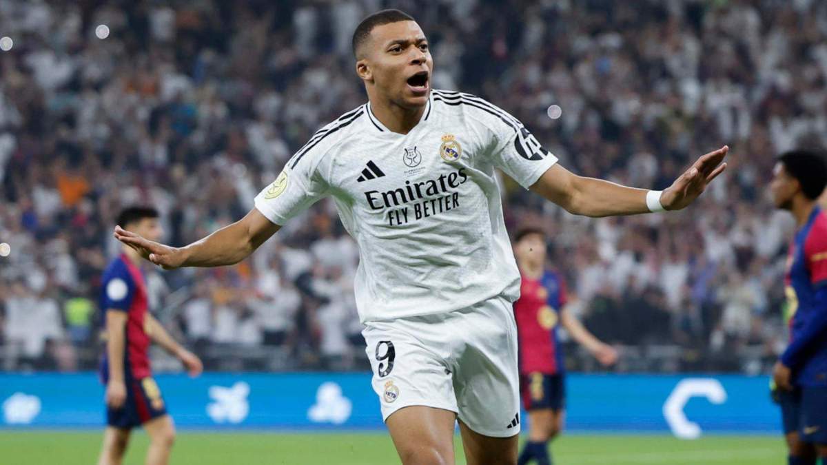 Mbappé celebrando un gol contra el Barça Mbappé celebrando un gol contra el Barça