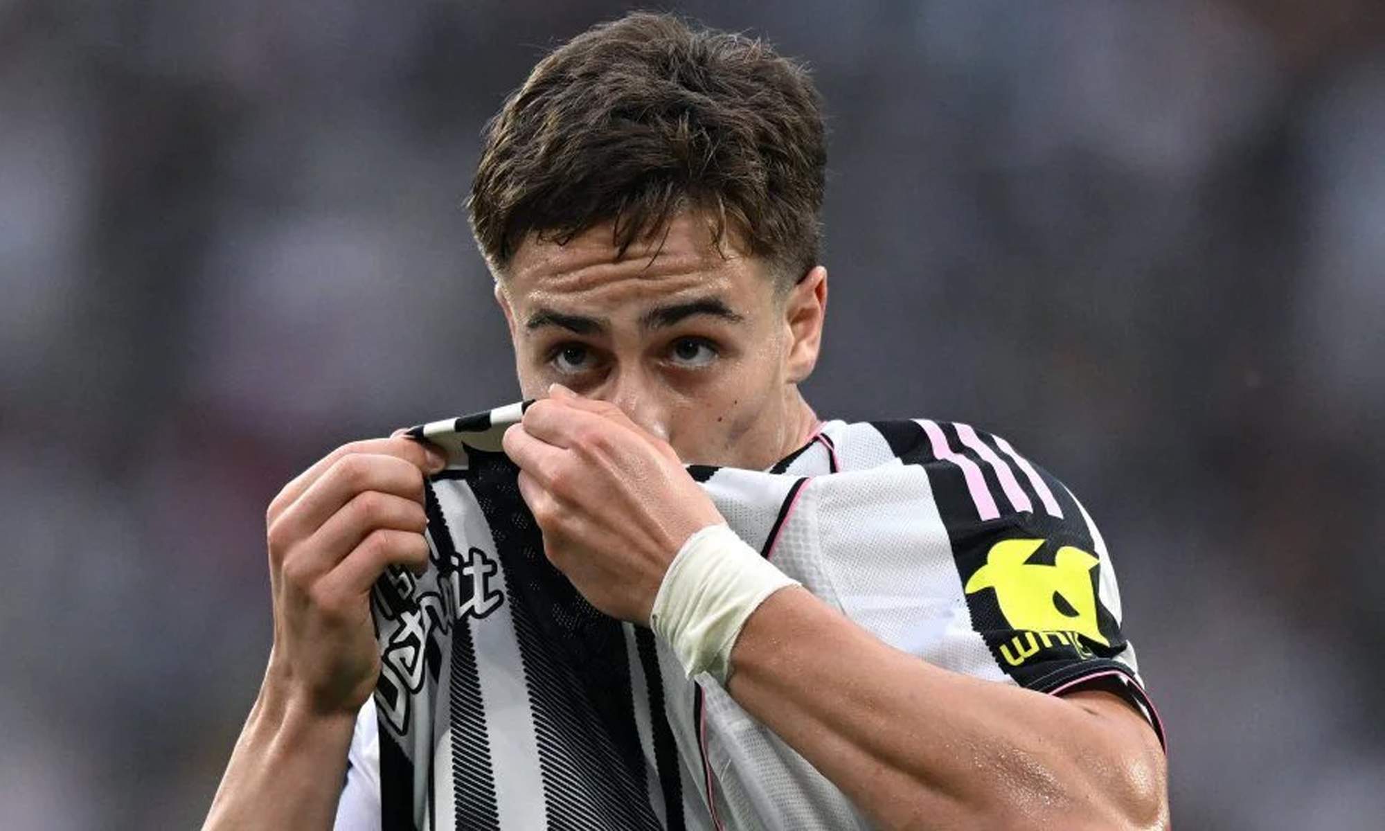 Yildiz celebrando un gol con la Juventus. Yildiz celebrando un gol con la Juventus.