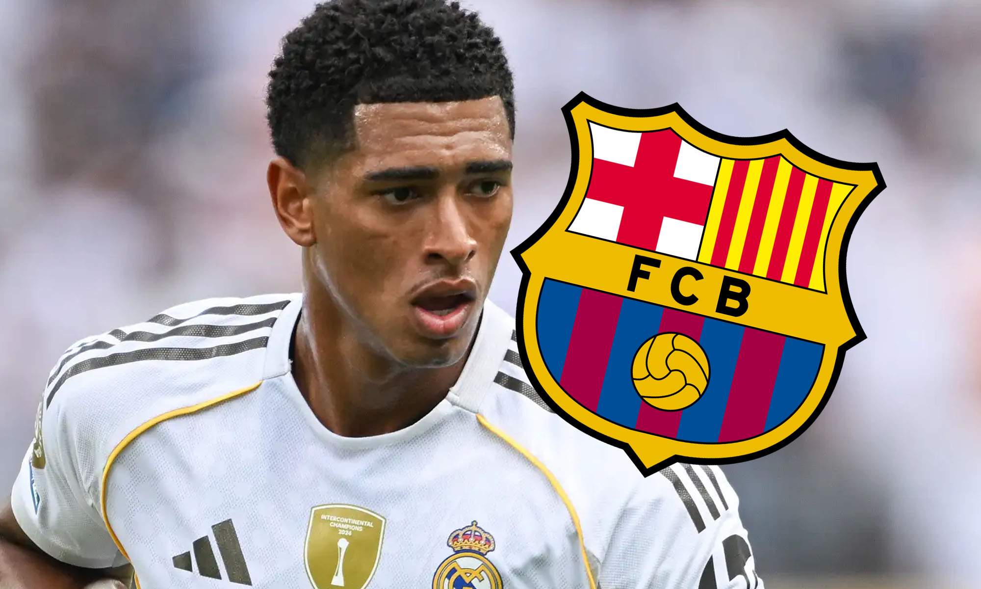 Bellingham con escudo Barcelona