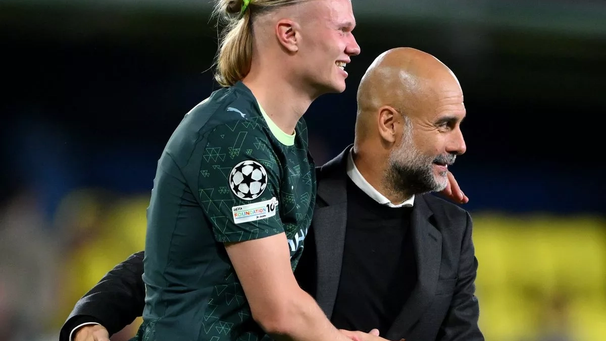 Haaland y Guardiola en el City Haaland y Guardiola en el City