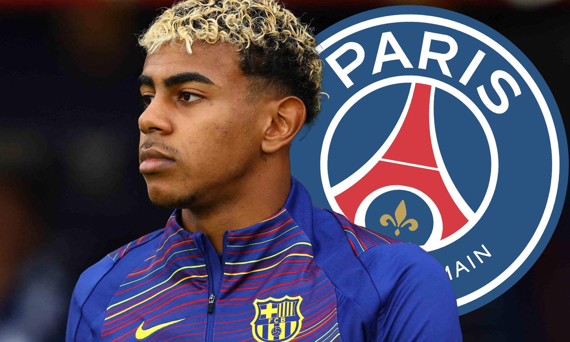 Lamine y escudo PSG Lamine y escudo PSG