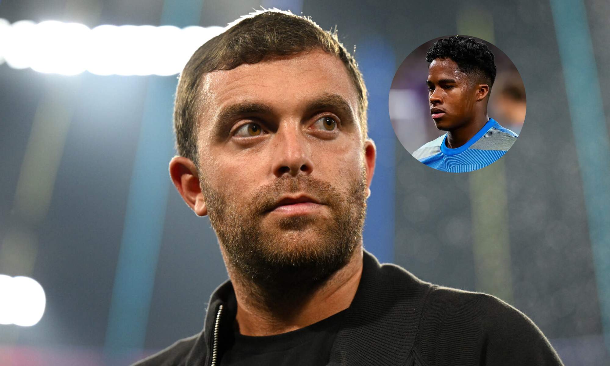 Fabrizio Romano y una foto de Endrick. Fabrizio Romano y una foto de Endrick.