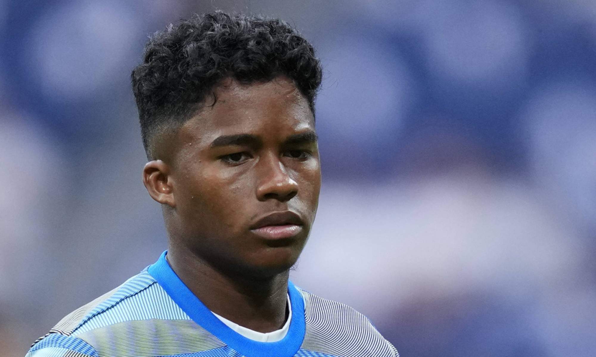 Endrick en un calentamiento con el Real Madrid. Endrick en un calentamiento con el Real Madrid.