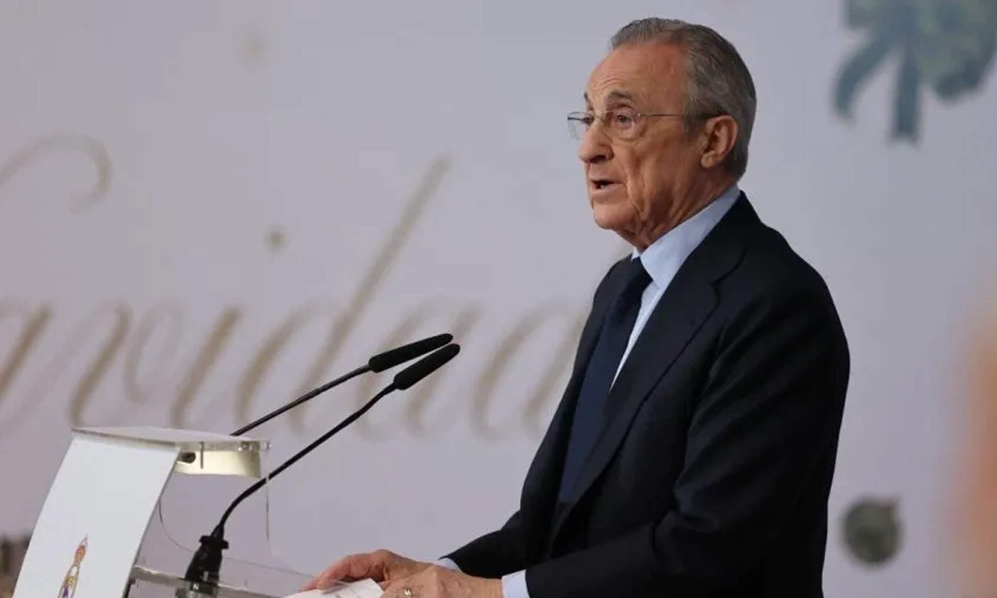 Florentino Pérez un acto del Real Madrid.