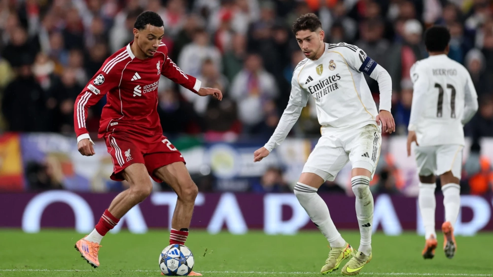 Fede Valverde frente al Liverpool Fede Valverde frente al Liverpool