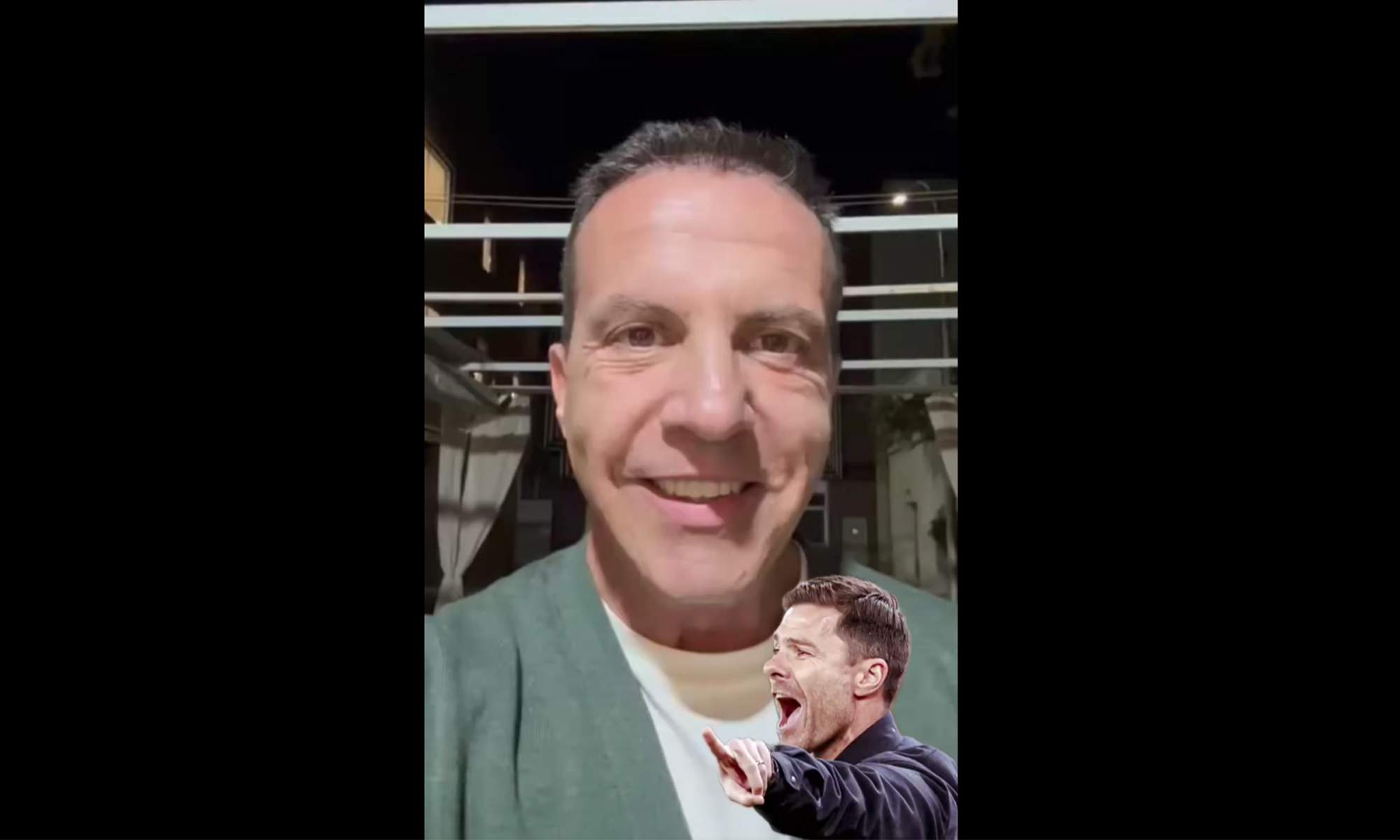 Cristóbal Soria burlándose de la derrota del Real Madrid contra el Liverpool. 