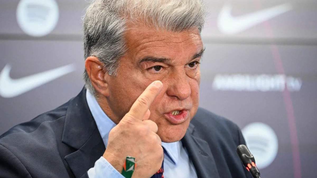 Joan Laporta durante una conferencia pública Joan Laporta durante una conferencia pública