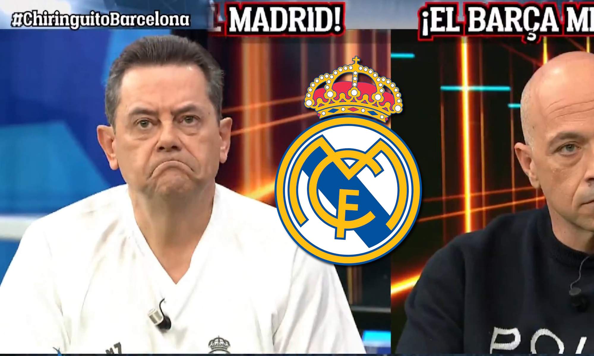 Tomás Roncero y escudo del Real Madrid Tomás Roncero y escudo del Real Madrid