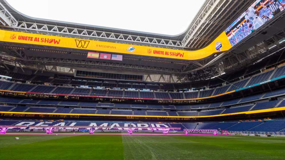 El Bernabéu preparado para la NFL