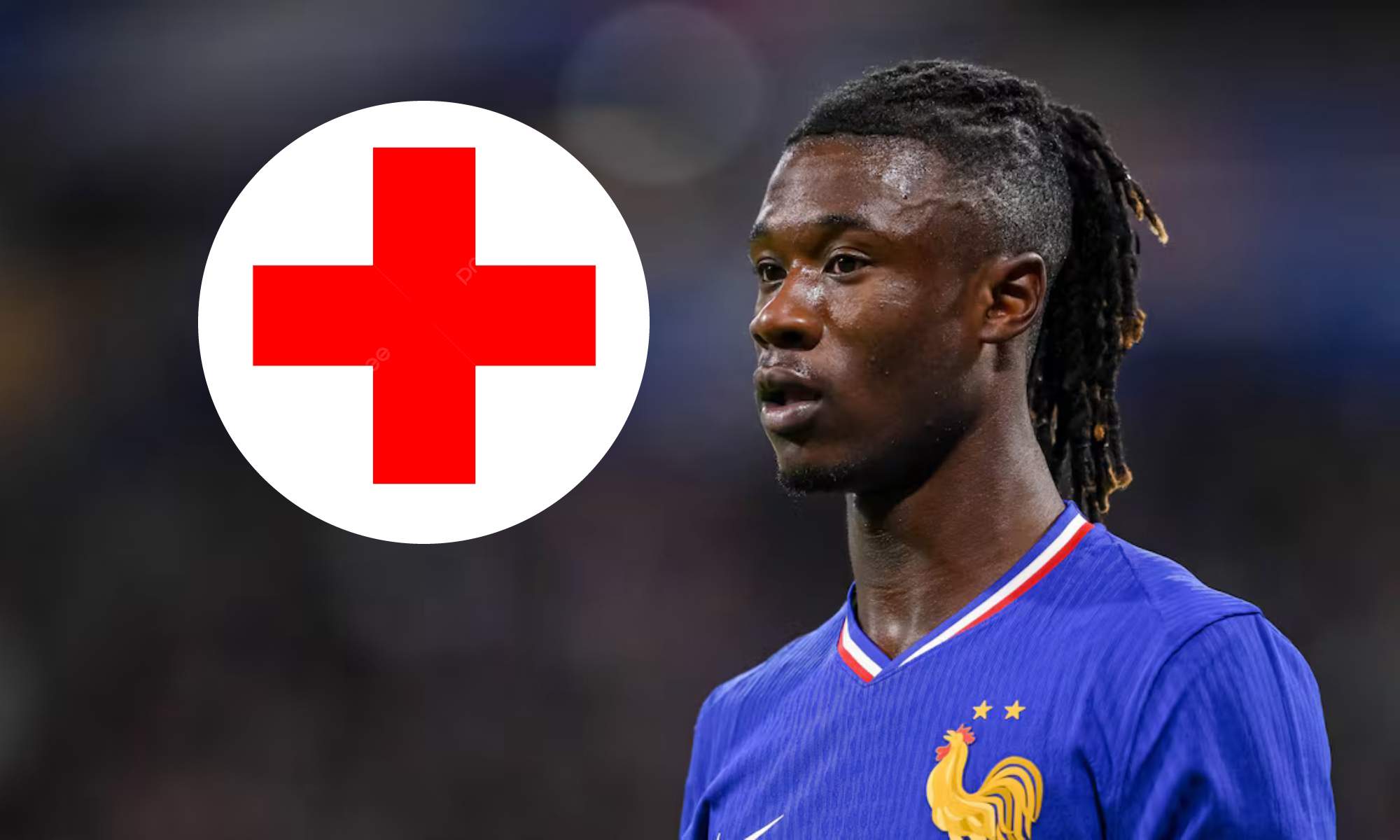 Eduardo Camavinga con Francia y símbolo lesión