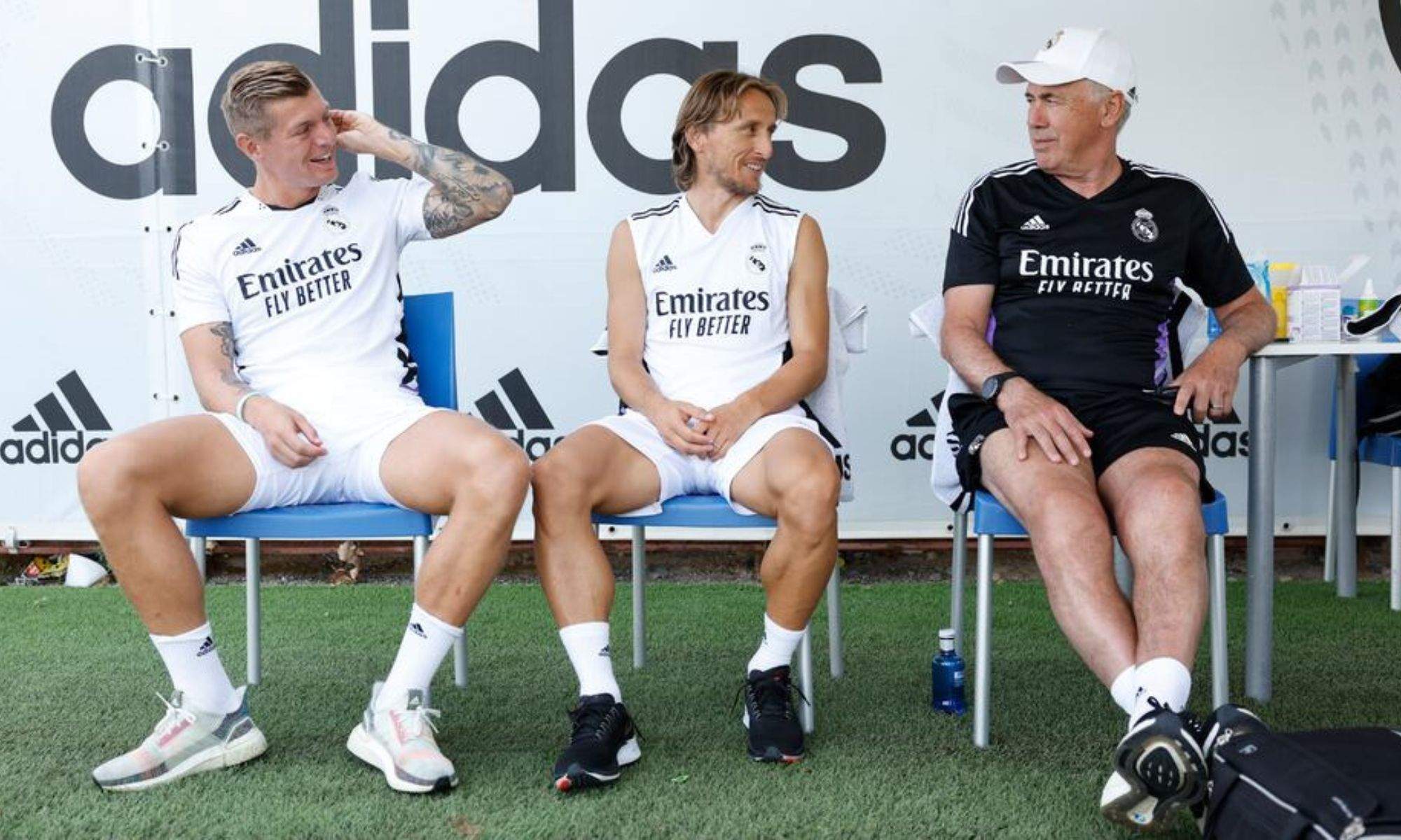 Kroos, Modric y Ancelotti