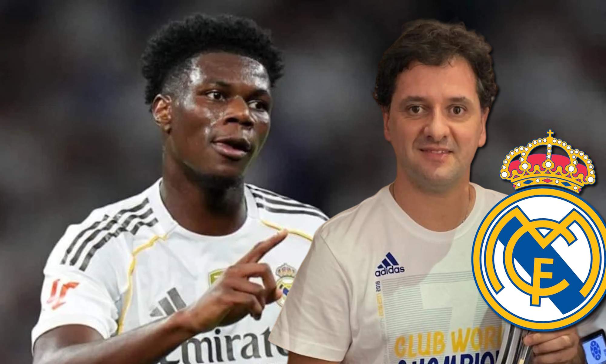 Tchouaméni serio con Juni Calafat