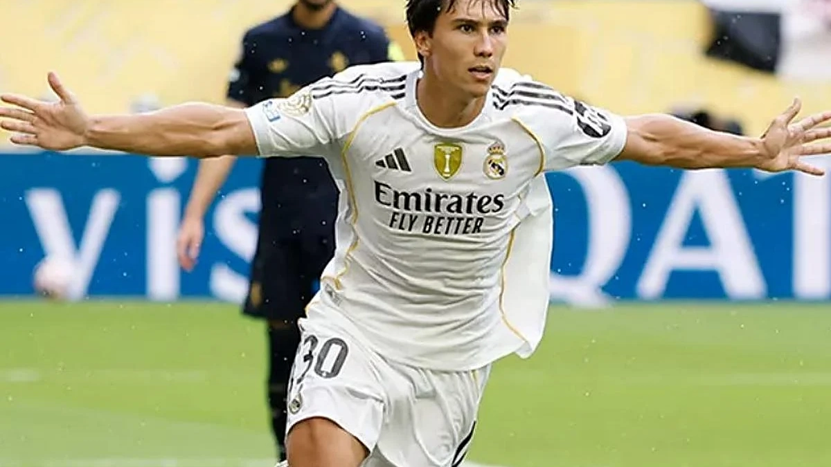 Gonzalo García celebrando un gol con el Real Madrid. Gonzalo García celebrando un gol con el Real Madrid.