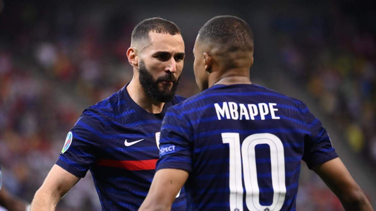 Karim Benzema y Kylian Mbappé