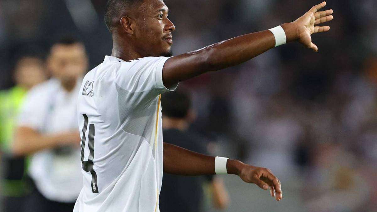 David Alaba en un partido del Real Madrid.