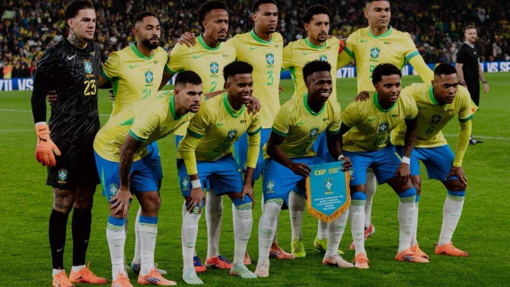Once de Brasil con Vinicius, Rodrygo y Militao