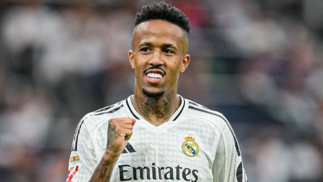 Eder Militao con el Real Madrid