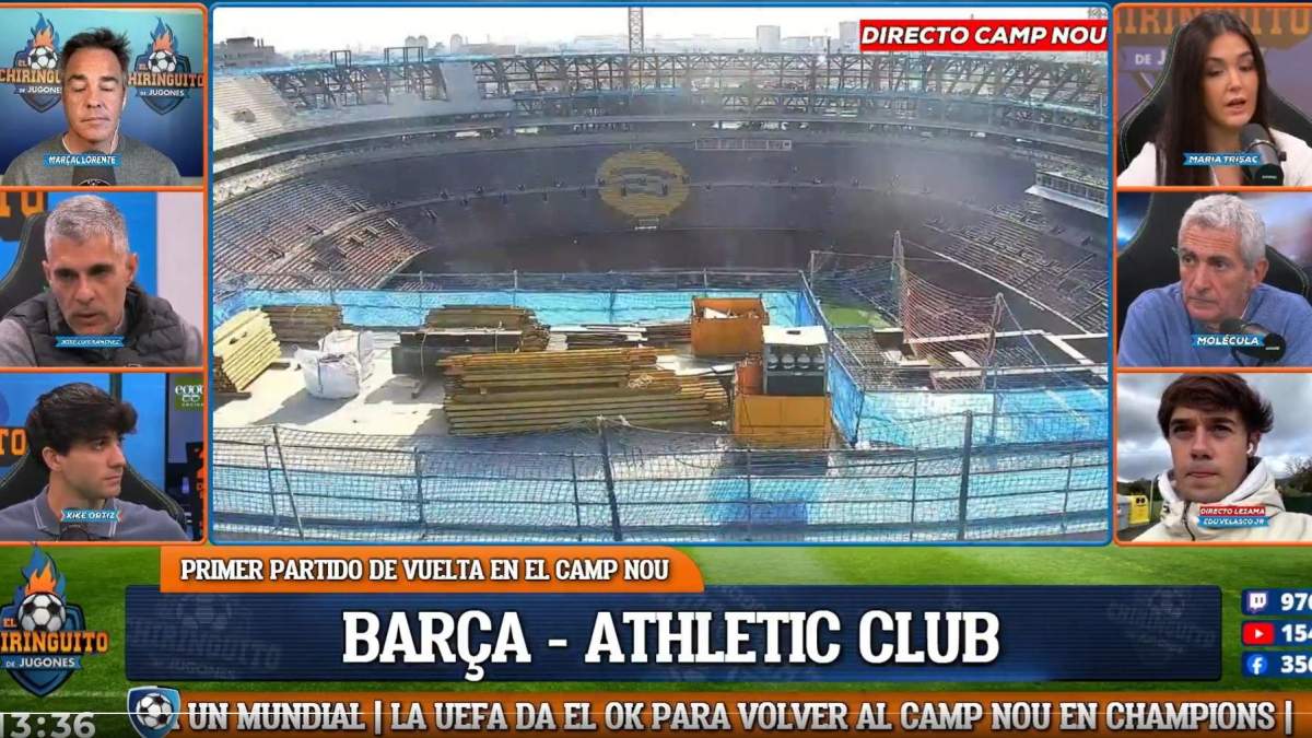 Chiringuito y Camp Nou en obras Chiringuito y Camp Nou en obras