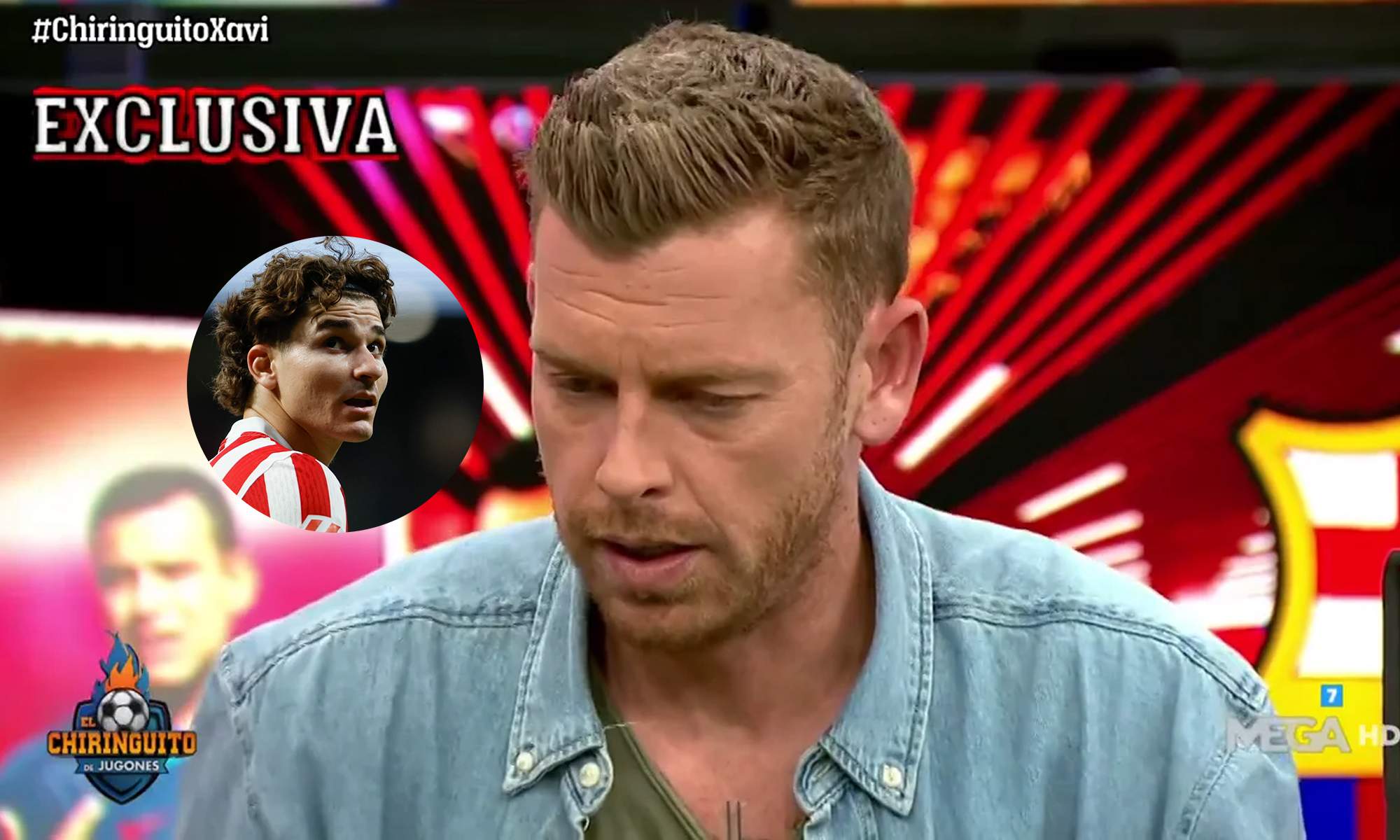 Jota Jordi en El Chiringuito y una foto de Julián Álvarez.