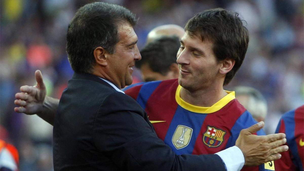 Laporta y Messi en temporadas anteriores
