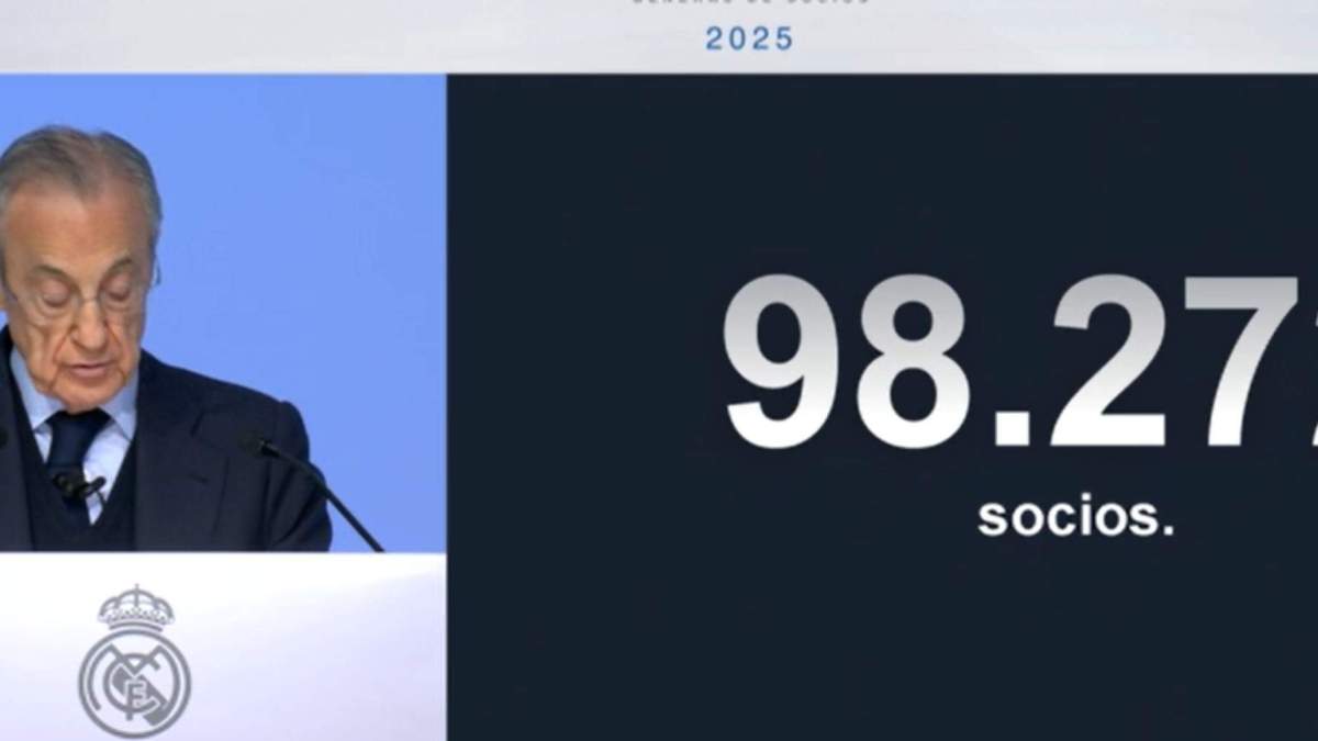 Florentino Pérez en la asamblea