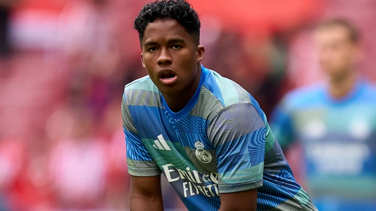 Endrick en un partido con el Real Madrid Endrick en un partido con el Real Madrid