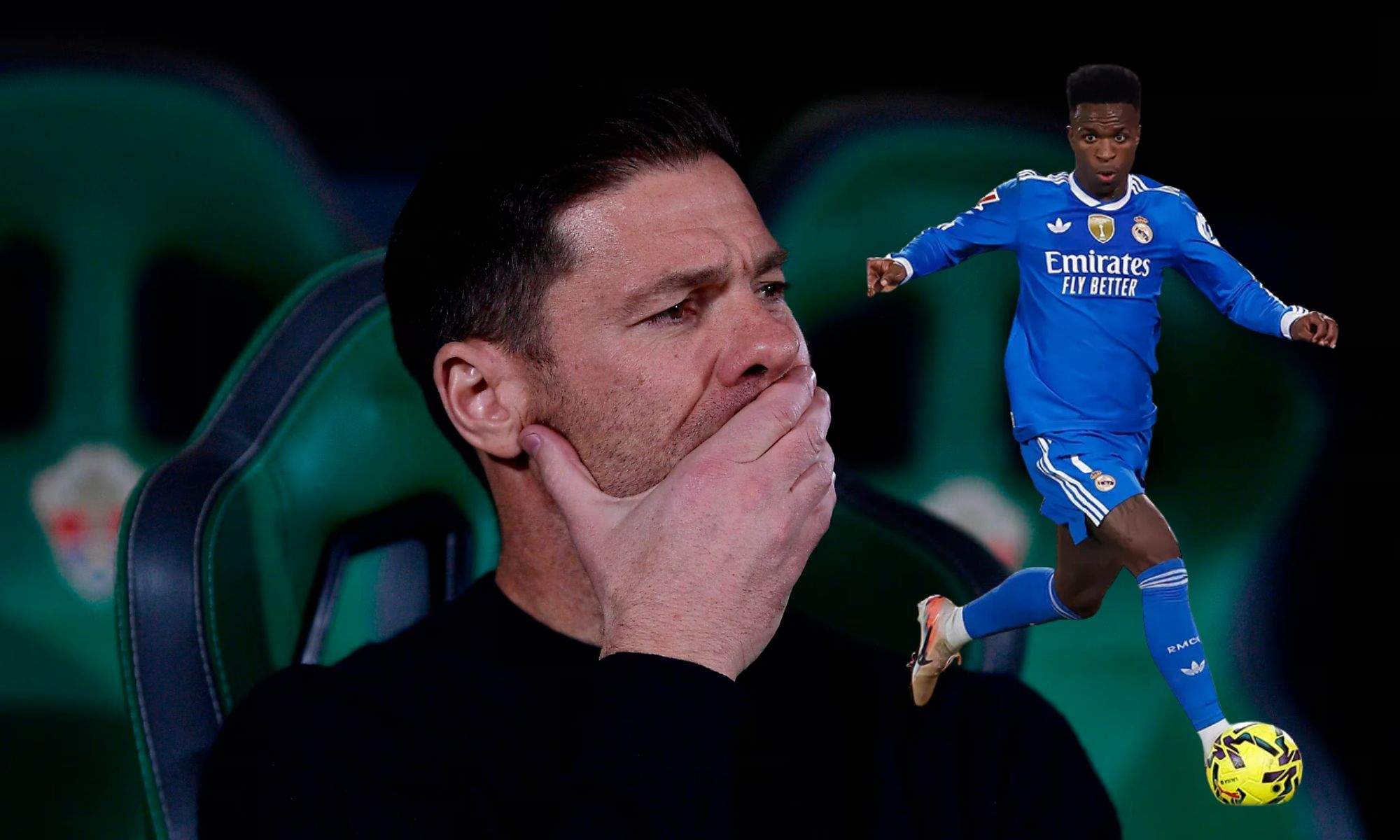 Xabi Alonso y Vinicius en Elche