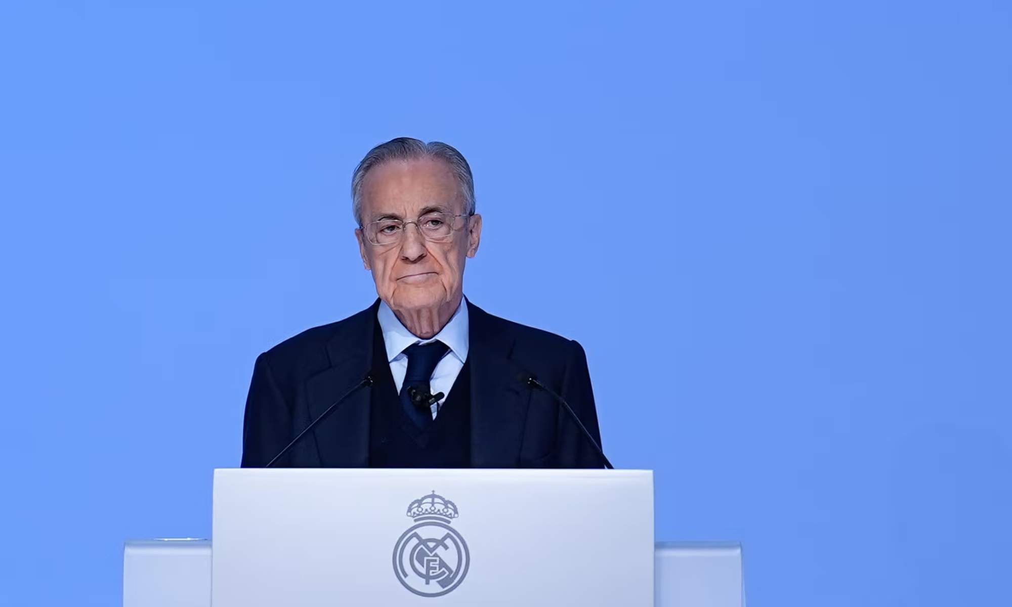 Florentino Pérez en la Asamblea del Real Madrid. 