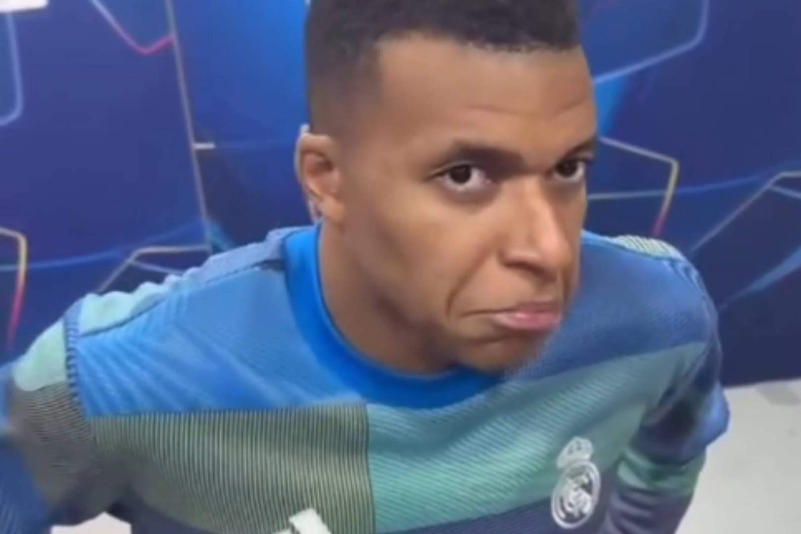 Mbappé en zona mixta