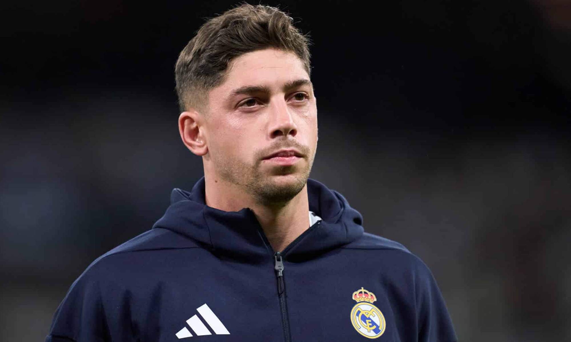 Fede Valverde antes de jugar un partido con el Real Madrid.