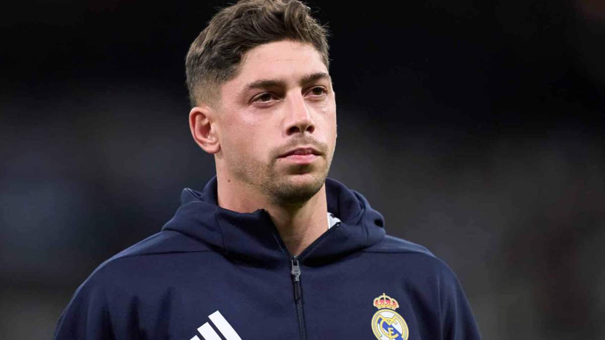 Fede Valverde antes de jugar un partido con el Real Madrid.