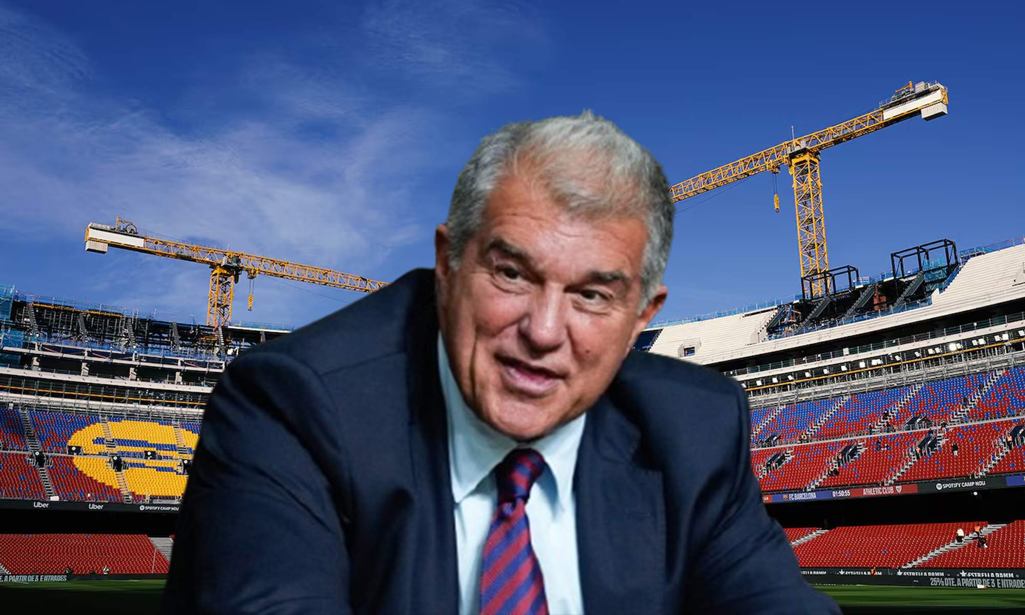Joan Laporta y el Camp Nou. 