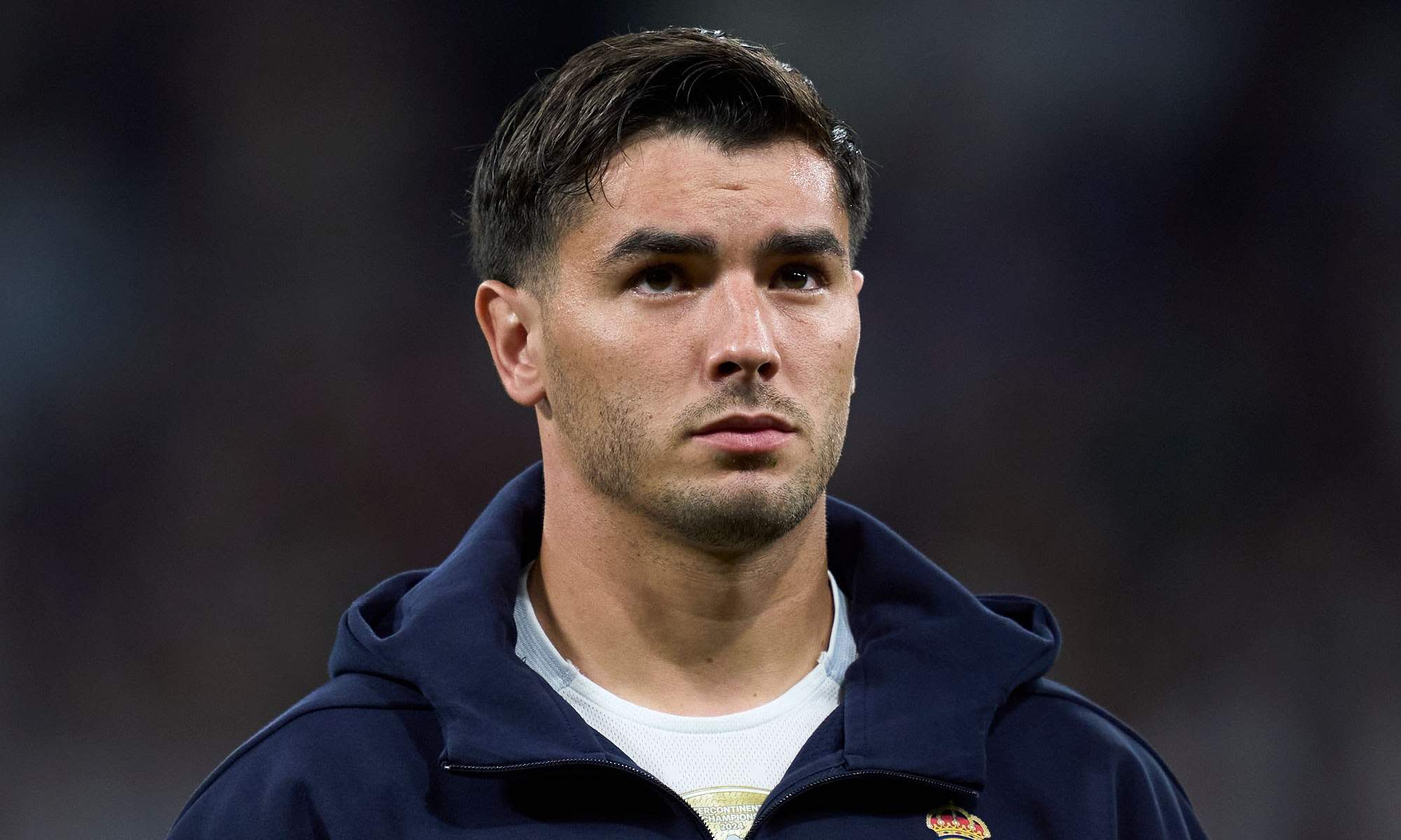Brahim Díaz antes de jugar un partido con el Real Madrid. Brahim Díaz antes de jugar un partido con el Real Madrid.